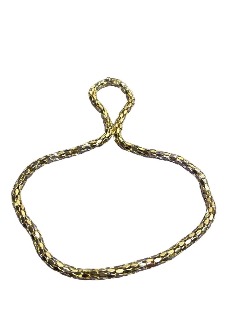 Goldtone Mesh Bracelet Ring Hand Jewelry